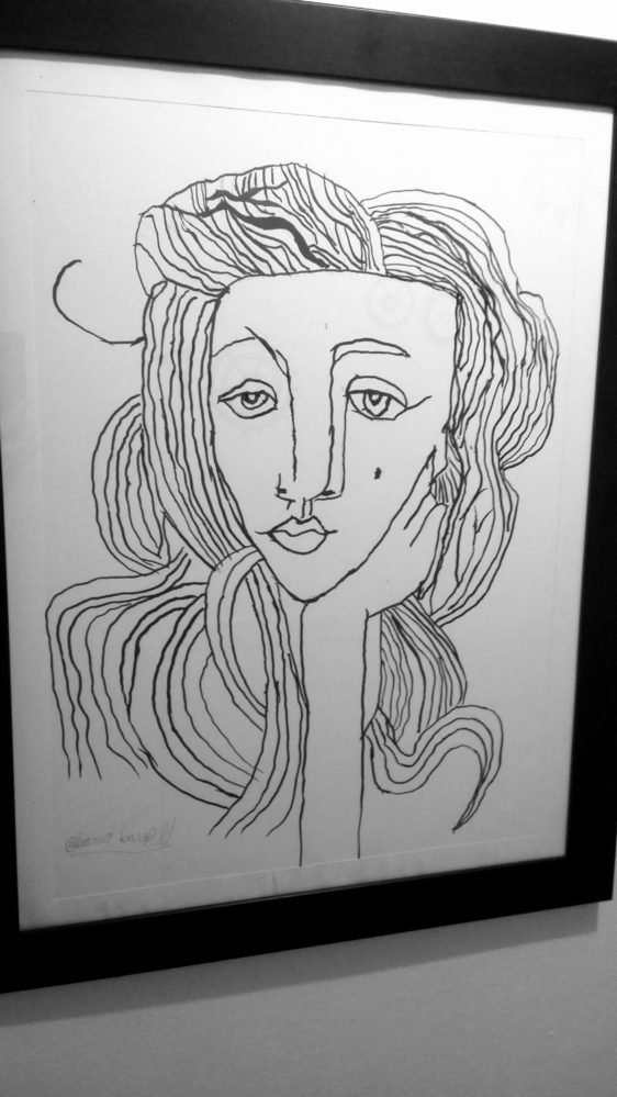 Woman Ink Drawing by Alana Barrell